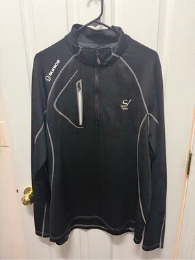 Black Men's Half-Zip Performance Jacket